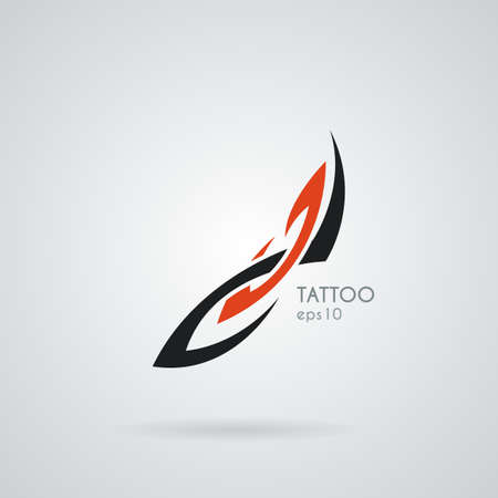 Vector icon in the style of tattoosのイラスト素材