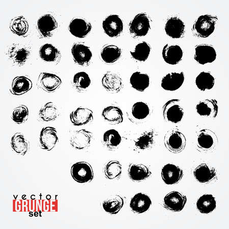 Set of dirty scratched splattered elements for designのイラスト素材