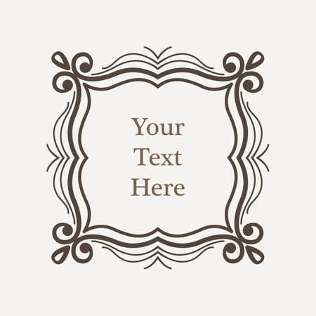 Vector ornate richly decorated vintage frame in Victorian styleのイラスト素材