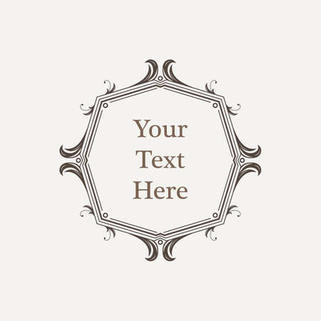 Vector ornate richly decorated vintage frame in Victorian styleのイラスト素材