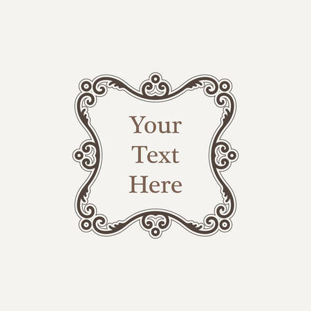 Vector ornate richly decorated vintage frame in Victorian styleのイラスト素材