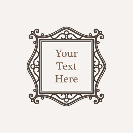 Vector ornate richly decorated vintage frame in Victorian styleのイラスト素材