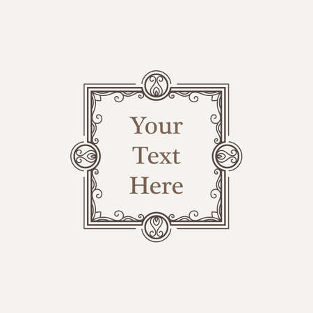 Vector ornate richly decorated vintage frame in Victorian styleのイラスト素材