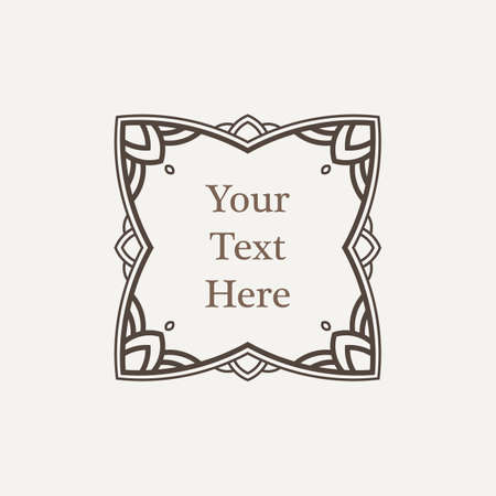 Vector ornate richly decorated vintage frame in Victorian styleのイラスト素材