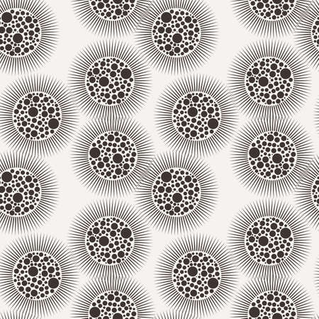 Black and white vector intricate pattern of flowersのイラスト素材