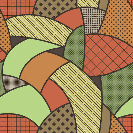 Seamless vector patterned background of curved linesのイラスト素材