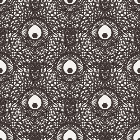 Vector seamless floral pattern in contrasting colorsのイラスト素材