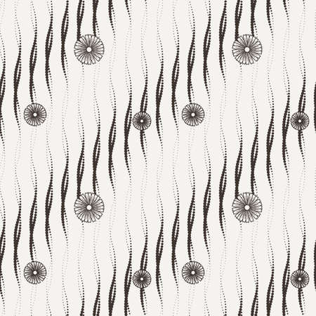 Vector seamless floral pattern in contrasting colorsのイラスト素材