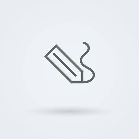 Pencil icon, simple flat design. . Pictogram. Button.のイラスト素材
