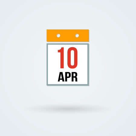 Vector calendar icon. Illustration. Simple flat design style. . Pictogram. Button.のイラスト素材