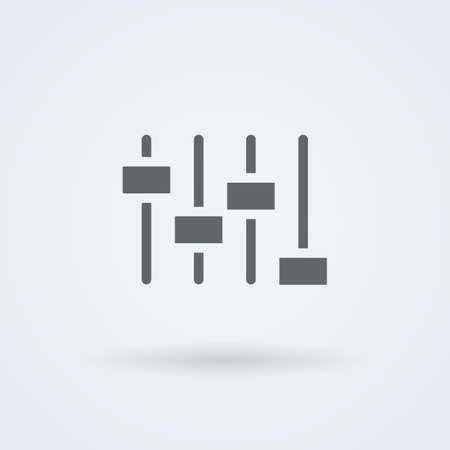 Vector equalizer icon. Music sound wave symbol. Logo. Pictogram. Button.のイラスト素材
