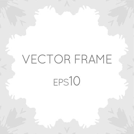 Vector square flower frame for text, images, monograms, photo frames.のイラスト素材