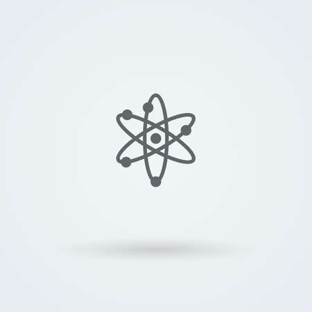 Peaceful atom. Science and laboratory icon, mono vector symbol.のイラスト素材