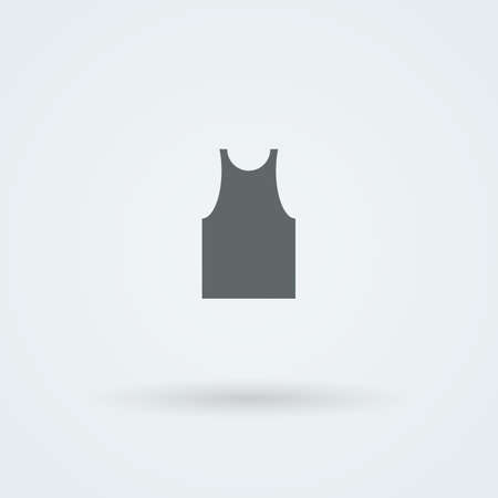 Single, laconic icon with the image of T-shirts, sport shirts. Logo. Clothing.のイラスト素材