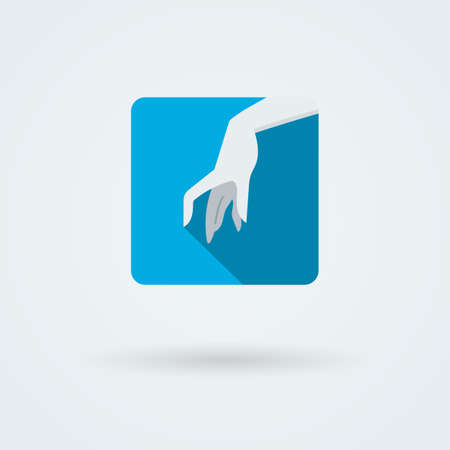 Vector icons with a graceful female hand in a beautiful setting.のイラスト素材