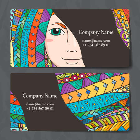 Set of vector design templates. Brochures in random colorful style. Frames and backgrounds.のイラスト素材