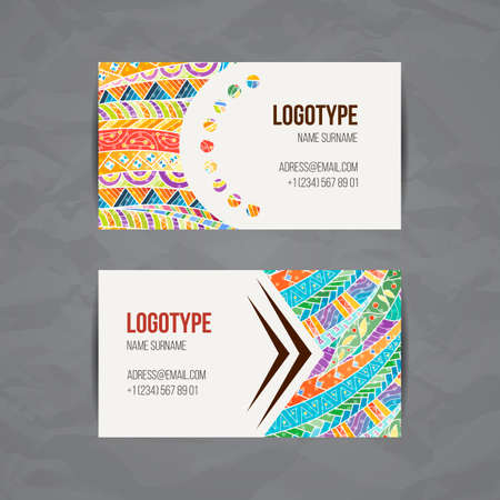 Set of vector design templates. Brochures in random colorful style. Frames and backgrounds.のイラスト素材