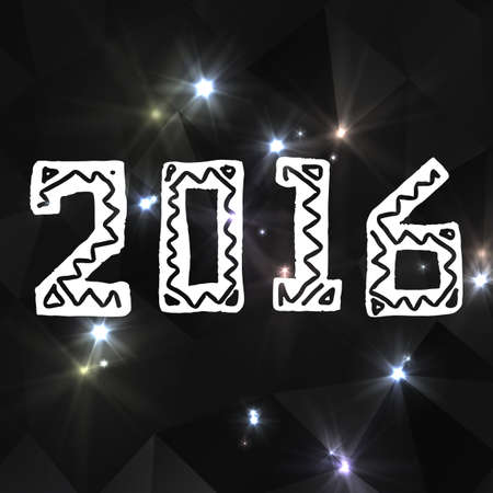 2016 grunge stamp. New Year sign.