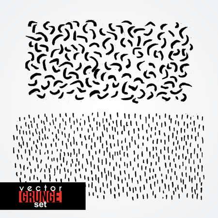 Set of dirty, scratched, painted with paints, inks elements. Vector collection.のイラスト素材