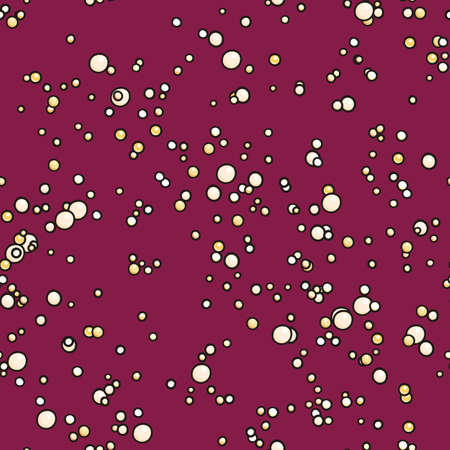 Cute circle seamless pattern with hand drawn dots. Abstract vector background.のイラスト素材