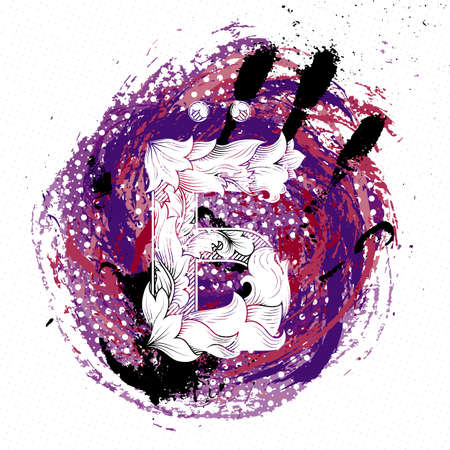 Russian swear letter. Concept of joking content on grunge background. Vintage letter with intricate obscene meaning.のイラスト素材