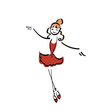 Beauty ballerina.のイラスト素材