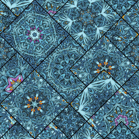 Seamless mandala pattern. Vector endless illustration in oriental style