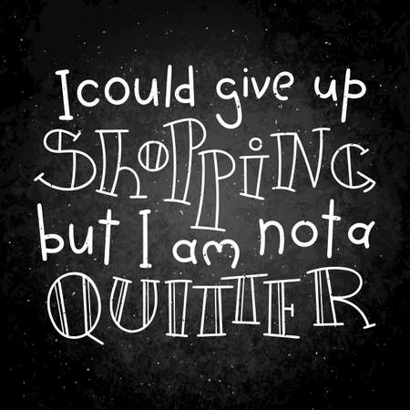 Hand drawn modern image with hand lettering and decoration elements on blackboard.のイラスト素材