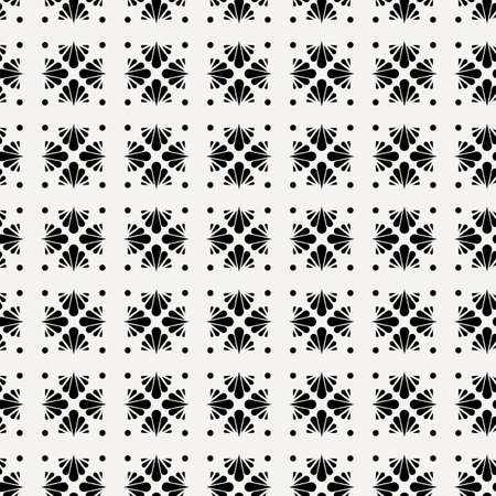 Seamless flower polka pattern. Endless ornate ornament.のイラスト素材