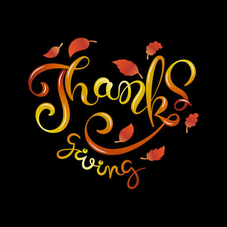 Happy Thanksgiving typography poster.のイラスト素材