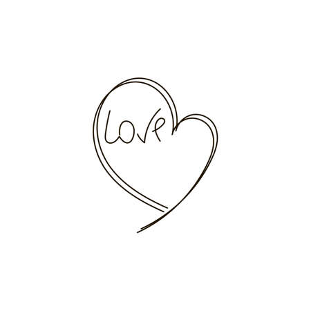 Valentine's Love text for prints, designs, cards, clothes and tattoo. Badge tag icon. Vector lettering inspirational quote, typography invitation banner.のイラスト素材