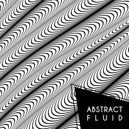 Abstract wavy background, optical art, opart striped. Vector waves, geometry line stripesのイラスト素材