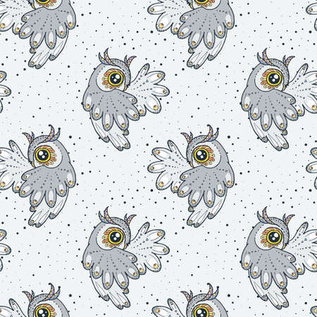 Vector seamless pattern in scandinavian stile. Backdrop for children textiles wrapping paper. Modern background bright designのイラスト素材