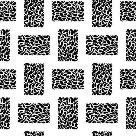 Hand drawn seamless grunge texture. Artistic illustration of rough graphic pattern, ethnic abstract line, tribal ink symbol. Vector coloring imageのイラスト素材