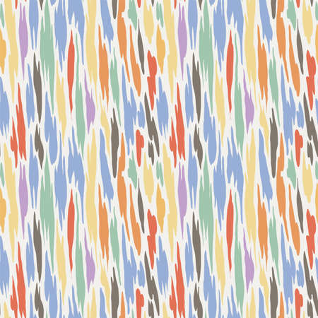Seamless hand drawn coloring pattern. Creative endless background with blots. Abstract striped texture with bold lines. Decorative vector designのイラスト素材
