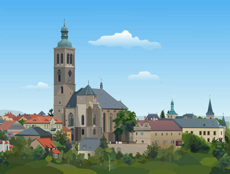  Prague Castleのイラスト素材