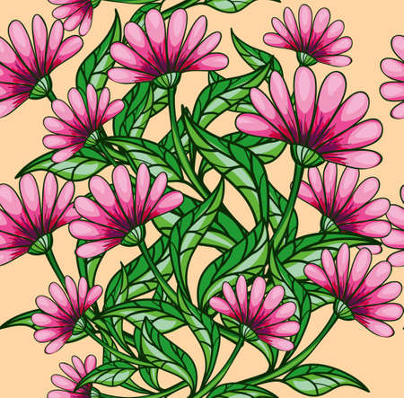 seamless floral backgroundのイラスト素材
