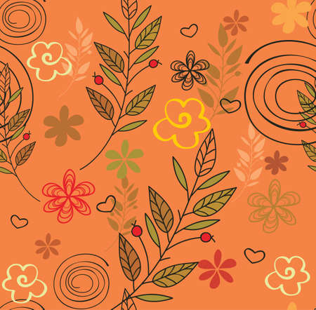 seamless autumn backgroundのイラスト素材