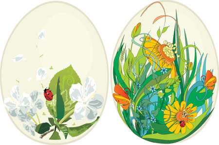 Decorative easter eggsのイラスト素材