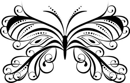 ornamental butterflyのイラスト素材