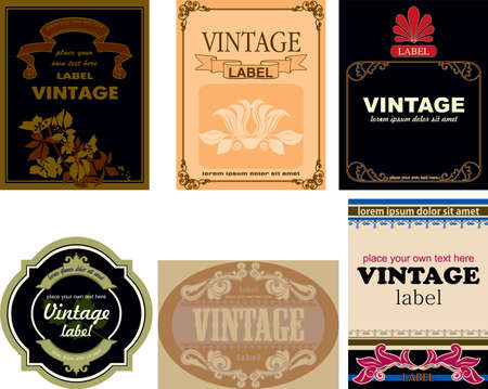 set of vintage labelsのイラスト素材