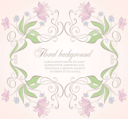 Floral frameのイラスト素材