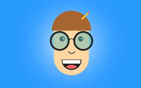 nerdy Faceのイラスト素材