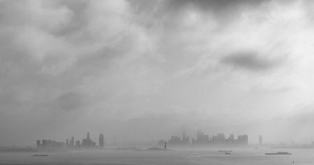 Fog over New York City