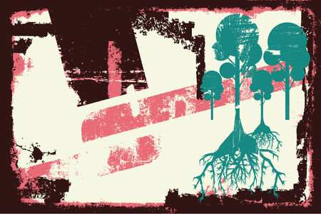 film tree border elementのイラスト素材