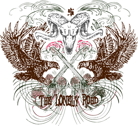 Heraldic emblem designのイラスト素材