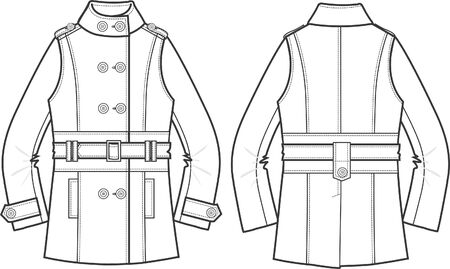 lady jacketのイラスト素材