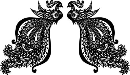 peacock illustrationのイラスト素材