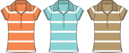 lady fashion polo illustrationのイラスト素材