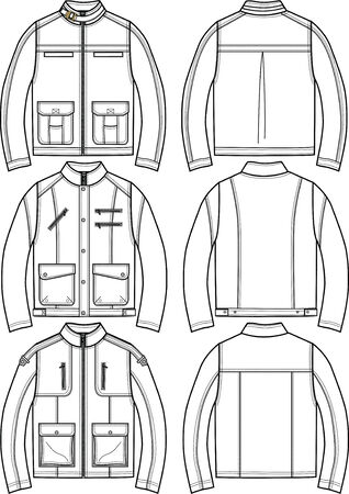 mens leather jacketsのイラスト素材